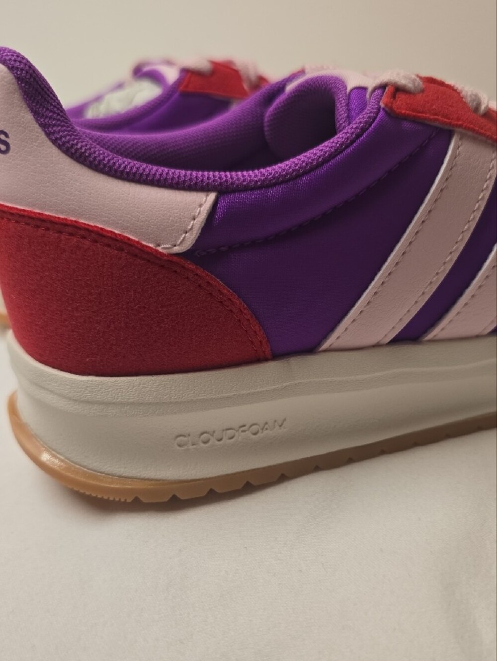 adidas Women's Purple, Red & Light Pink Retro Runner Sneakers - Picture 7 of 8